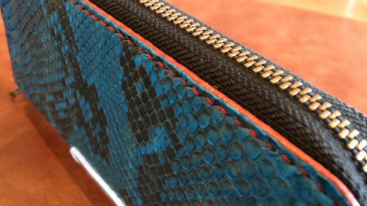 Positive Leather レザー 革 ロングウォレット オーダー 長財布 ラウンドファスナー パイソン ホワイトデー 新社会人 新成人 プレゼント