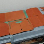 レザークラフト ＳＴ－factory 栃木レザーキャメル使用のハーフウォレット制作紹介1