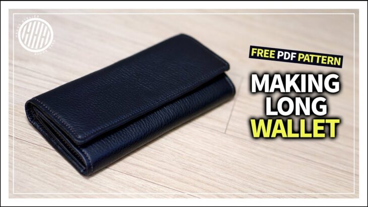 [Leather Craft] Making a handmade long-wallet / Free pattern