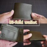 【レザークラフト】二つ折り財布の作り方/型紙無料~【Leather craft】Making a Bi-fold wallet