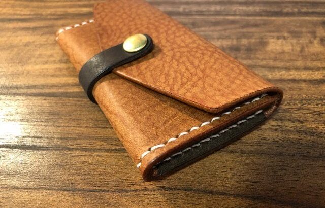 Making a Card holder【Leather Craft】
