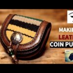 【レザークラフト】手縫いコインケース製作①【小銭入れ製作動画】