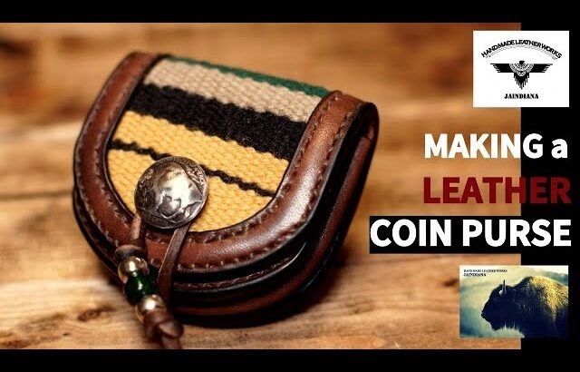 【レザークラフト】手縫いコインケース製作①【小銭入れ製作動画】
