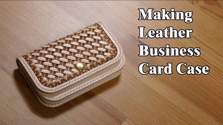 37 [Leather Craft] Making Leather Business Card Case / [가죽공예] 가죽 명함 케이스 만들기 / Free Pattern