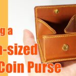 【レザークラフト】手のひらサイズのボックス型コインケースを作る / [Leather Craft] Making a palm sized Box Coin Purse (English Sub)