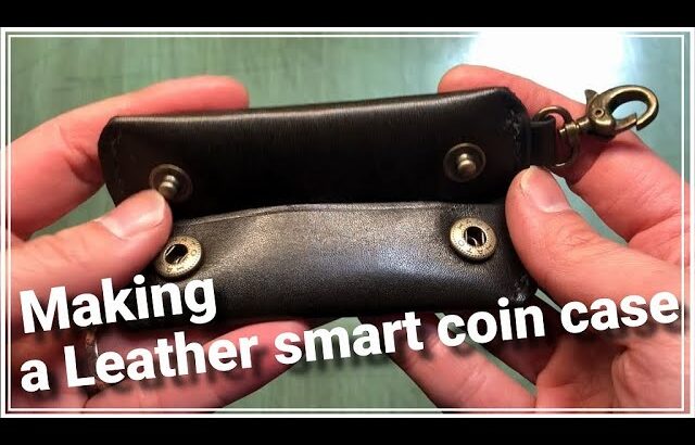 【レザークラフト】FREE pattern 型紙公開中/スマートレザーコインケース/レザークラフト Leathercraft