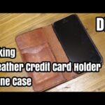 【レザークラフト】Ⅿaking a Ⅼeather Credit Card Horder Phone case 手帳型スマホケースを作る