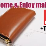 【レザークラフト】#StayHome ラウンドZIPミニ財布の作り方/ [LeatherCraft] How to make a round zip mini wallet [PDF]