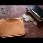 【レザークラフト vlog.8】カード入れ付きコインケースを作る【Making a Handmade Leather Coin Purse】