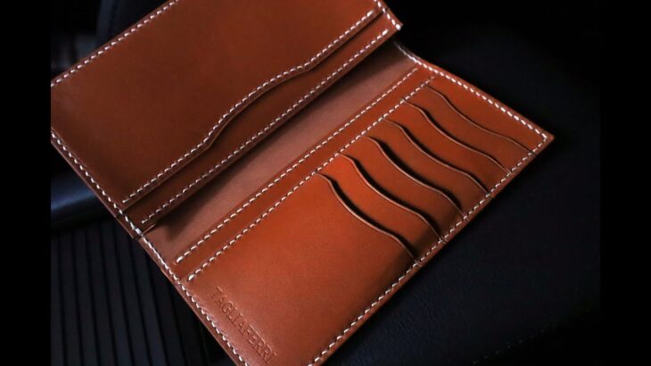 MAKING LONG WALLET 100% HANDCRAFTED – ASMR SOUDNS LEATHER CRAFT