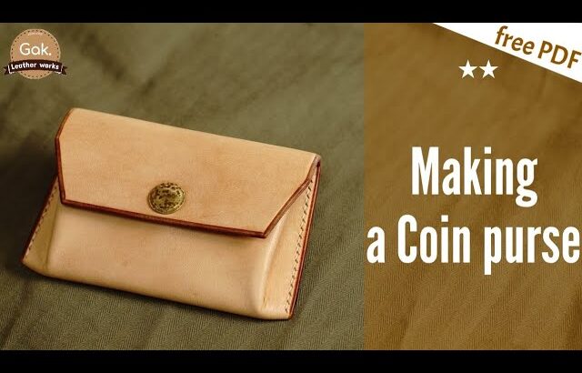 【レザークラフト】コインケース[leather craft] Making a coin purse