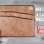 【レザークラフト】型紙付き 小さい財布の作り方。【Leather craft】Making a Card Wallet