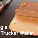 【レザークラフト】トラッカーウォレットを作る/Making a Short Trucker Wallet