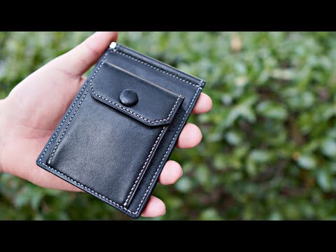 【レザークラフト】型紙付き レザークラフトで二つ折り財布を作る。