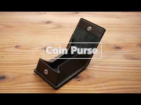 【レザークラフト】コインケースの作り方（型紙付き）～【Leather craft】Making a Coin Purse（Free pattern）