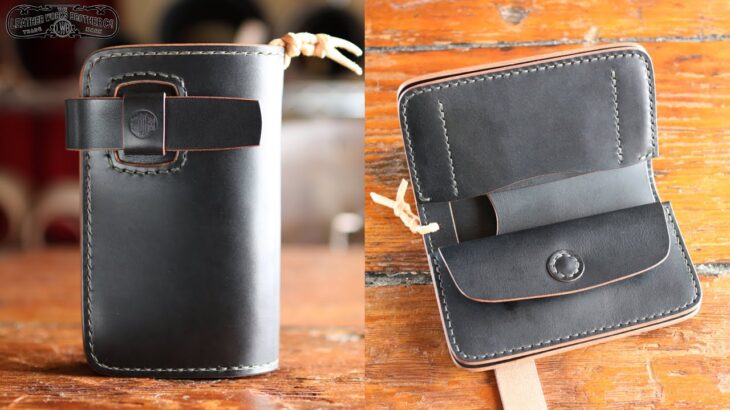 【WALLET-03】Making a “Middle WALLET” with Closure Strap【レザークラフト】