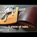 【レザークラフト】初心者でも作れる！ボタンを使わない優雅な曲線のキーケース[Leather craft] key case without buttons.