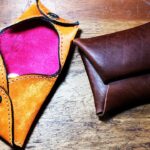 レザークラフト DIY 型紙 | コインケースの作り方【Leather craft free pattern】