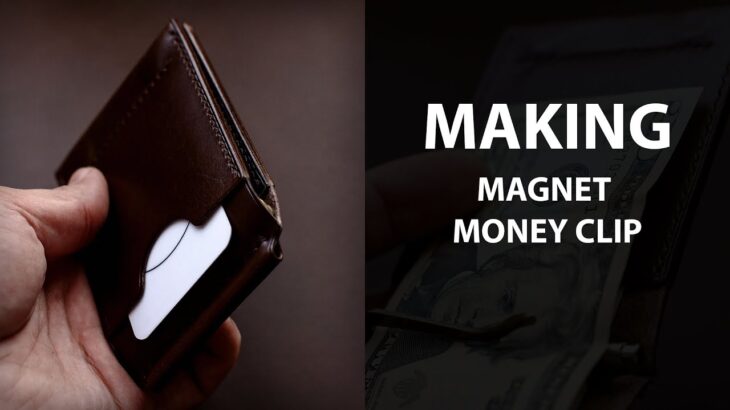 Making magnet money clip. Leather craft