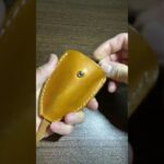 ヌメ革でキーケース作りました。 #レザークラフト #キーホルダー