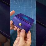 Making mini wallet – Box Type / Leather craft #Shorts