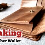 Making a men’s leather wallet.