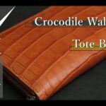 【レザークラフト】オーダーメイド　クロコダイルラウンドジップ&トートバッグ　　 leather craft　　レザークラフト　手縫い　leather works itten