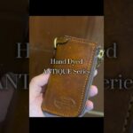 手染めが描くアンティーク模様の本革スマートキーケース　 #shorts #キーケース #革製品