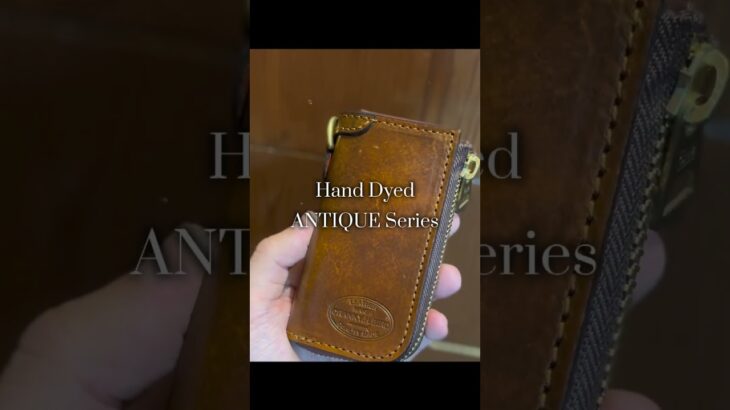 手染めが描くアンティーク模様の本革スマートキーケース　 #shorts #キーケース #革製品