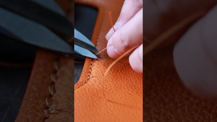 レザークラフト DIY 型紙 | シンプルな構造のクラッチバッグ作ってみた #leathercraft #DIY #レザークラフト