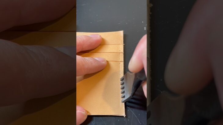 ハーフウォレット作成#shorts #レザー#レザークラフト#ハンドメイド #asmr