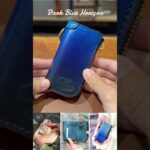 6つの手染めの「青」　本革スマートキーケース