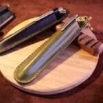 【レザークラフト】Making a Leather Pencil Case // 一本刺しペンケースの作り方