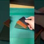 Making a Leather card holder #leather #handmade #レザークラフト