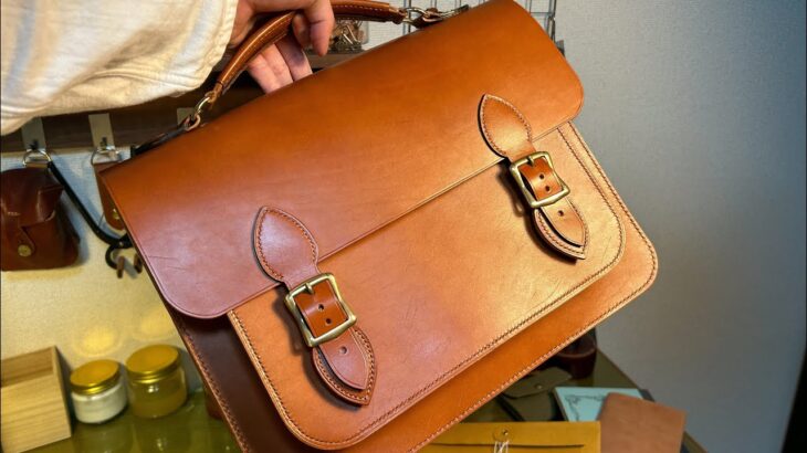 【レザークラフト】手縫いで作る、サッチェルバッグ