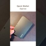 ミニマルでおしゃれなおすすめカードケース財布（Zepirion Quiick Wallet レビュー）