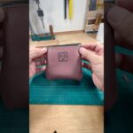 【レザークラフト】袋物、ミニポーチの作成　#shorts #レザークラフト #ハンドメイド #レザーポーチ