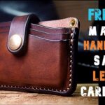 【PDF型紙付き】レザーカードケースを手縫いで製作【レザークラフト・革財布】