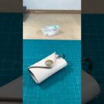 【レザークラフト】端革を使って簡単なキーケース作成。 #shorts #レザークラフト #ハンドメイド #初心者向け