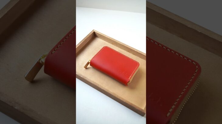 ファスナーミニ財布作ってみた #leathercraft #レザークラフト
