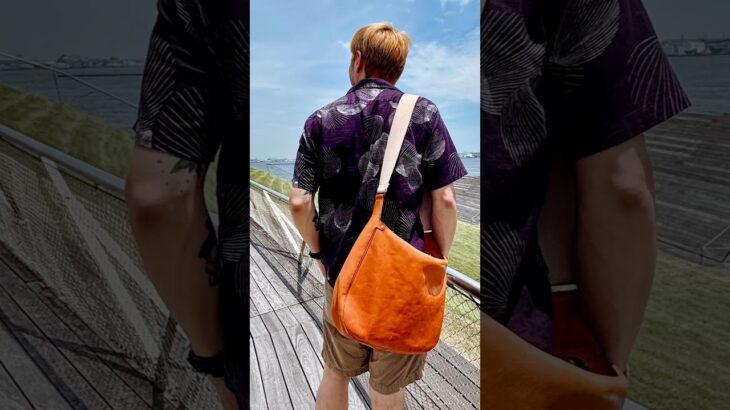 アーバンパティナショルダーバッグ。使用から半年後の姿  #レザークラフト #経年変化 #レザーバッグ #leatherbag