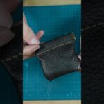 【レザークラフト】バネ口マルチポーチ　#shorts #レザークラフト #初心者向け