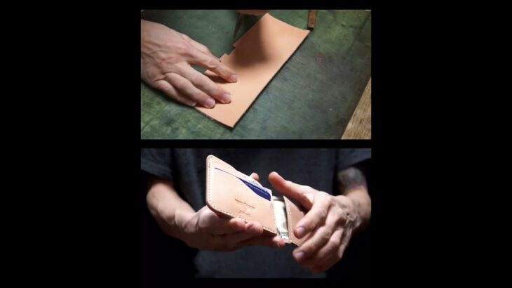 レザークラフト  マネークリップを製作① Leather Craft #shorts #leathercraft #leather