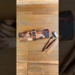 【奄美大島】泥染めレザーを贅沢に使用した、真鍮金具のロールペンケース#革のソムリエ #レザークラフト #革のペンケース