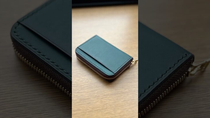 ミネルバリスシオで小銭入れ、つくってみた #leathercraft #レザークラフト #handmade #ハンドメイド #革小物 #革財布 #ミニ財布 #コインケース