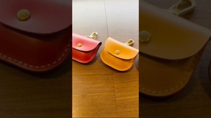 【レザークラフト】本革のコインケースを製作しました。#レザークラフト #leathercraft #コインケース #革細工 #shorts