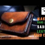【レザークラフト】レザーカードケースを手縫いで製作【製作動画・革財布】