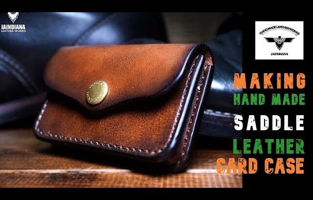 【レザークラフト】レザーカードケースを手縫いで製作【製作動画・革財布】