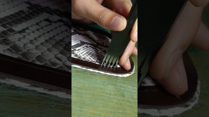 【レザークラフト】手縫いで作る、バネ口金ポーチ