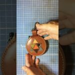 レザークラフトで作ったサークルポーチです✨ #レザークラフト #ハンドメイド #leather #ポーチ作り方 #型紙